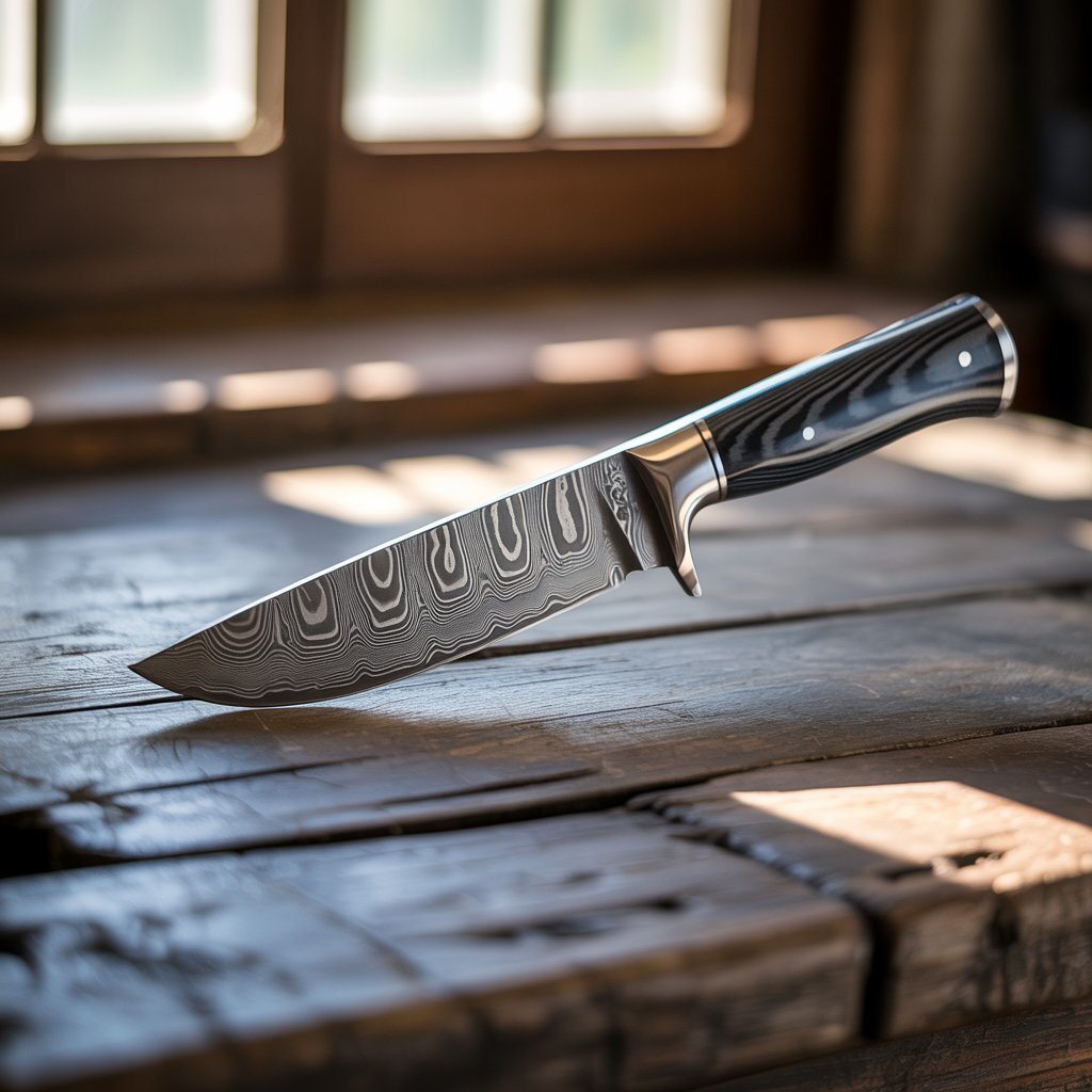 damascus steel knife blade pattern and design
