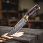 damascus steel knife blade pattern and design
