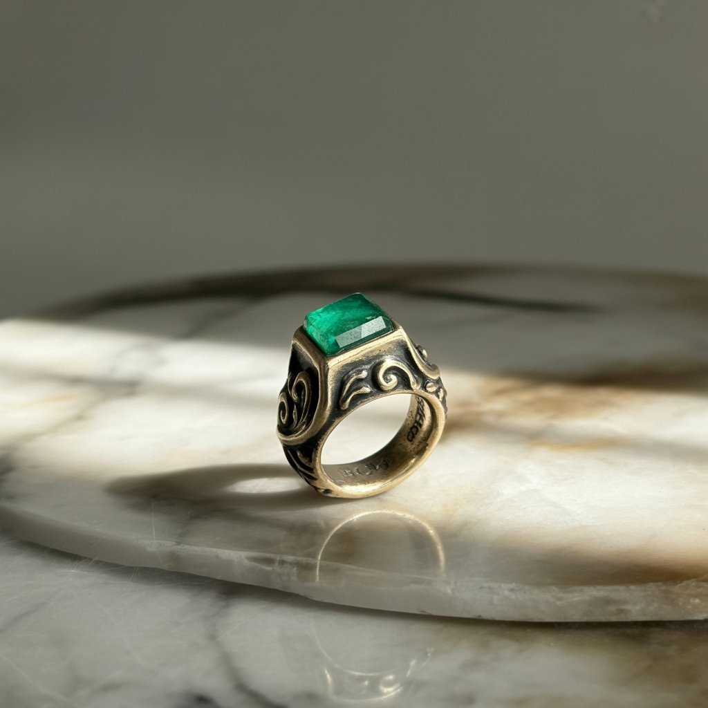 Elegant Nail Ring on a Woman’s Finger with Manicure