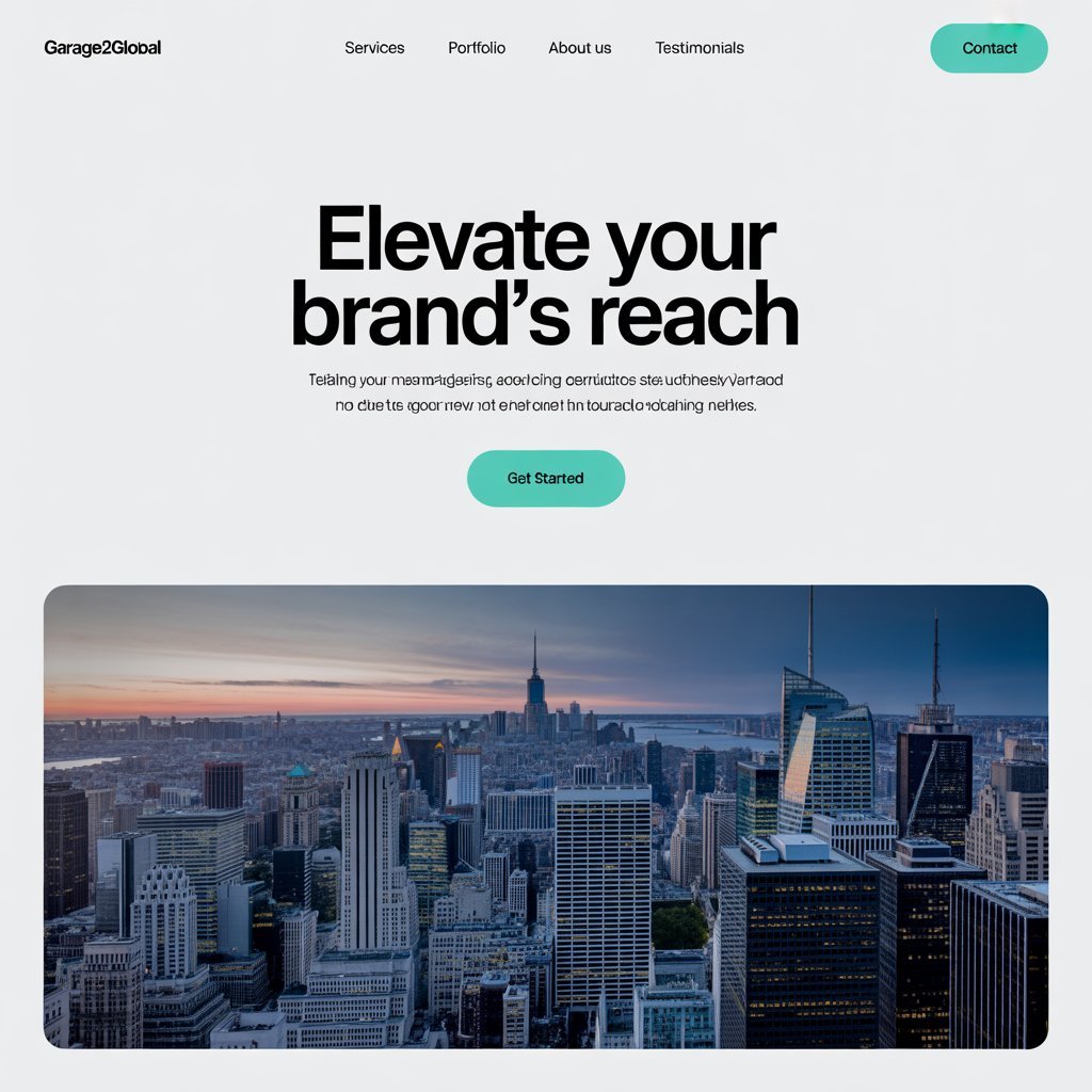 Custom website design by Garage2Global featuring responsive layout on desktop and mobile screens